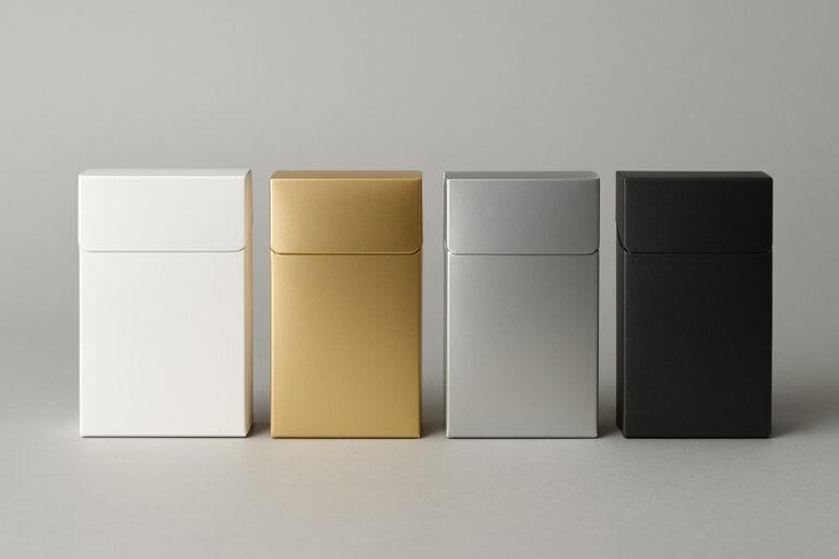 Lineup of generic premium cigarette packs representing Davidoff variant families