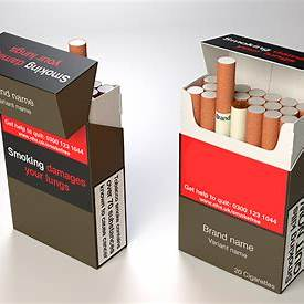 Illustration of cigarette pack sizes used to explain pack count and carton value