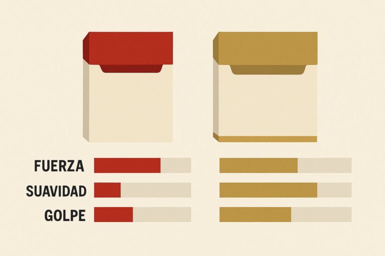 Infografía comparativa entre paquete rojo y gold